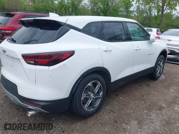 2023 Chevrolet Blazer LT with VIN 3GNKBCR4XPS100305, listed as a IAAI auction lot 42117437 with 44,252 mi miles and . Bid and sale history available at DreamBid. Image 4.