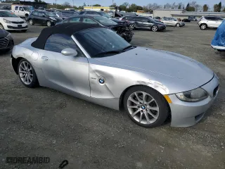 2007 BMW Z4 3.0i with VIN 4USBU33527LW73168, listed as a Copart auction lot 50080395 with 147,040 mi miles and Salvage Title. Bid and sale history available at carsss.com. Image 4.