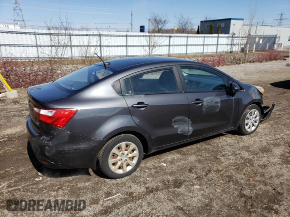 2013 Kia Rio LX with VIN KNADM4A30D6235780, listed as a Copart auction lot 49041725 with 190,529 mi miles and Clean Title. Bid and sale history available at carsss.com. Image 3.