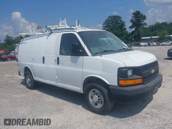 2015 Chevrolet Express Cargo with VIN 1GCWGFCF3F1160207, listed as a IAAI auction lot 42449151 with 171,155 mi miles and . Bid and sale history available at DreamBid. Image 1.