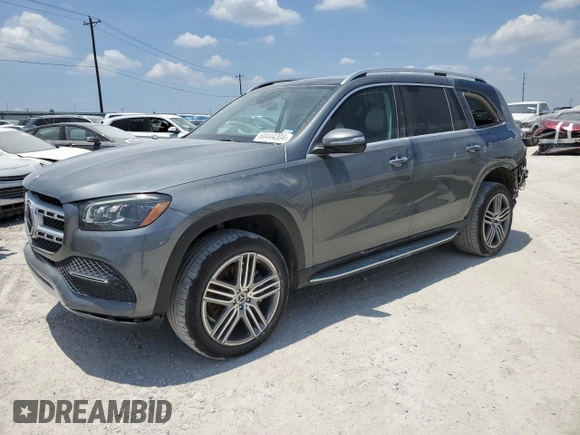 2020 Mercedes-Benz GLS 450 with VIN 4JGFF5KE7LA156089, listed as a Copart auction lot 60444304 with 39,864 mi miles and Salvage Title. Bid and sale history available at DreamBid. Image 1.