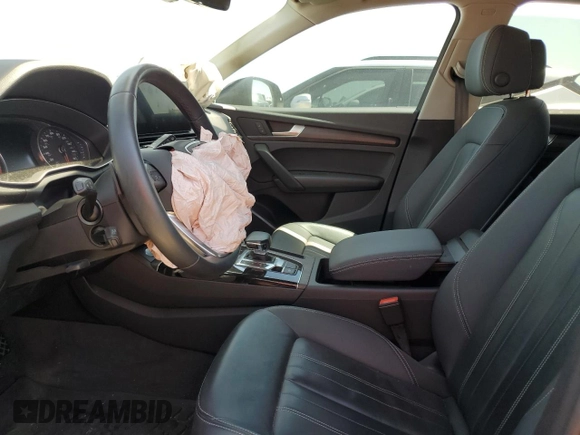 2021 Audi Q5 Premium with VIN WA1AAAFY2M2056417, listed as a Copart auction lot 52227545 with 58,931 mi miles and Salvage title. Bid and sale history available at DreamBid. Image 7.