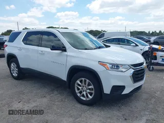 2020 Chevrolet Traverse LS with VIN 1GNERFKW5LJ126120, listed as a IAAI auction lot 42003108 with 30,420 mi miles. Bid and sale history available at carsss.com. Image 1.