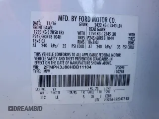 2017 Ford Edge SEL with VIN 2FMPK3J80HBB11104, listed as a Copart auction lot 48700535 with 98,502 mi miles and Salvage Title. Bid and sale history available at carsss.com. Image 14.
