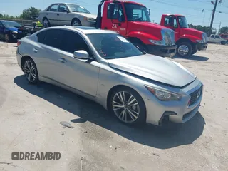 2018 Infiniti Q50 Luxe with VIN JN1EV7AP7JM358611, listed as a IAAI auction lot 42579521 with 102,922 mi miles and . Bid and sale history available at DreamBid. Image 1.