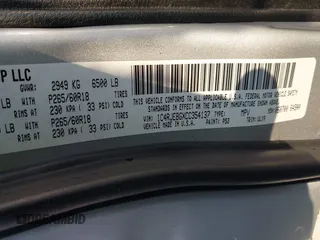 2012 Jeep Grand Cherokee Limited with VIN 1C4RJEBGXCC354137, listed as a IAAI auction lot 40844812 with 110,699 mi miles. Bid and sale history available at carsss.com. Image 9.