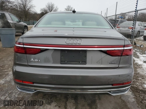 2020 Audi A8 L with VIN WAU8DAF84LN009010, listed as a Copart auction lot 87681185 with 24,874 mi miles and Salvage Title. Bid and sale history available at carsss.com. Image 6.