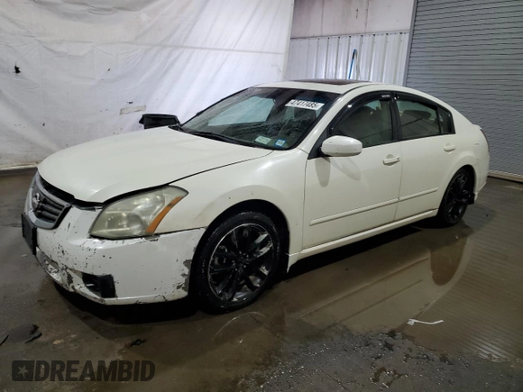 2008 Nissan Maxima 3.5 SL with VIN 1N4BA41E58C836653, listed as a Copart auction lot 47417485 with 215,419 mi miles and Salvage Title. Bid and sale history available at carsss.com. Image 1.