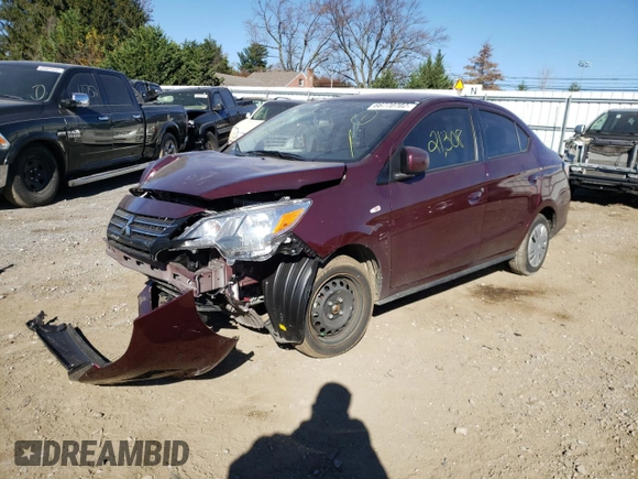 2022 Mitsubishi Mirage G4 ES with VIN ML32FUFJ4NHF05312, listed as a Copart auction lot 66770702 with 13,516 mi miles. Bid and sale history available at carsss.com. Image 2.