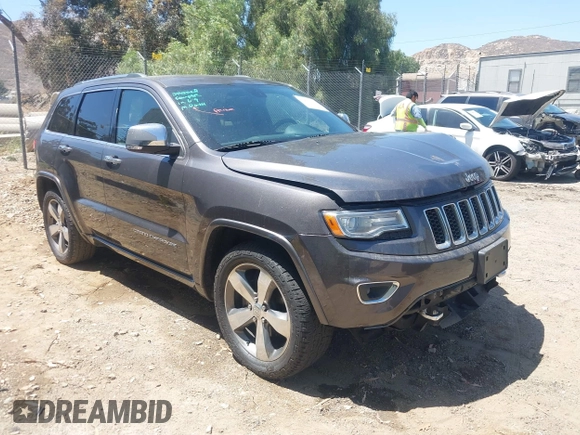 2015 Jeep Grand Cherokee Overland with VIN 1C4RJFCG7FC839778, listed as a IAAI auction lot 42490111 with 160,040 mi miles and . Bid and sale history available at DreamBid. Image 1.