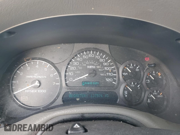 2002 Oldsmobile Bravada z VIN 1GHDT13S322119139, wystawiony jako Copart lot #84425634 z przebiegiem 137 576 mil mil oraz Szkody całkowita. Historia ofert i sprzedaży dostępna na DreamBid. Obrazek 9.