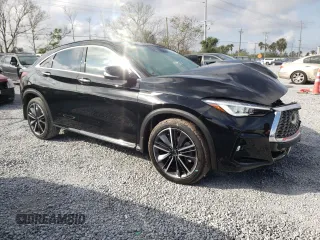 2024 Infiniti QX55 Essential with VIN 3PCAJ5KRXRF108182, listed as a Copart auction lot 44345325 with 15,090 mi miles and Salvage Title. Bid and sale history available at DreamBid. Image 4.