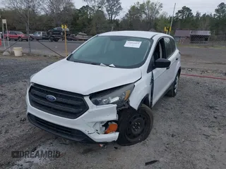 2018 Ford Escape S with VIN 1FMCU0F73JUC26402, listed as a IAAI auction lot 41854412 with 121,369 mi miles. Bid and sale history available at carsss.com. Image 2.
