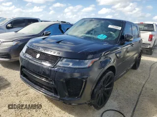 2021 Land Rover Range Rover Sport SVR with VIN SALWZ2RE5MA780919, listed as a Copart auction lot 77540064 with Not Provided miles and Salvage Title. Bid and sale history available at DreamBid. Image 1.