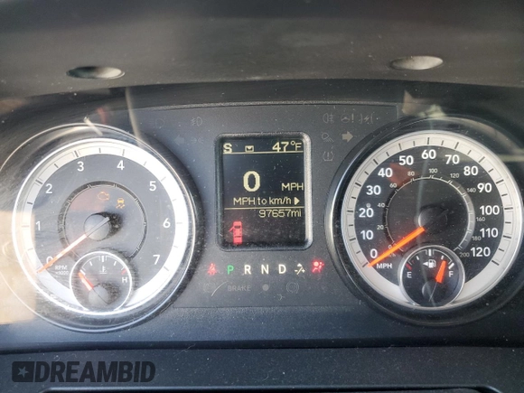 2016 Ram 1500 Express with VIN 1C6RR7FT0GS352508, listed as a Copart auction lot 50775085 with 97,657 mi miles and Salvage title. Bid and sale history available at DreamBid. Image 9.