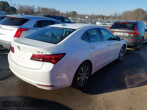 2017 Acura TLX with VIN 19UUB1F32HA005985, listed as a IAAI auction lot 41491467 with 91,828 mi miles. Bid and sale history available at carsss.com. Image 4.