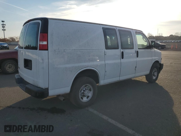 2019 Chevrolet Express Cargo with VIN 1GCWGAFP9K1175974, listed as a Copart auction lot 76817054 with 84,623 mi miles and Salvage title. Bid and sale history available at DreamBid. Image 3.