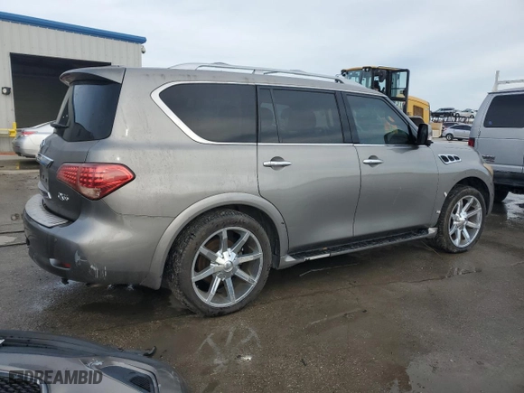 2012 Infiniti QX56 7-passenger with VIN JN8AZ2NF4C9516689, listed as a Copart auction lot 42795335 with 0 mi miles and Salvage Title. Bid and sale history available at carsss.com. Image 3.