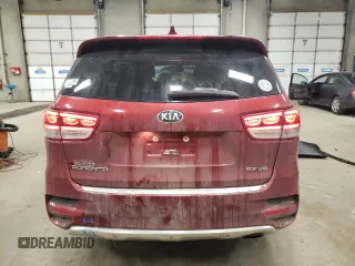 2018 Kia Sorento SX with VIN 5XYPKDA50JG418712, listed as a Copart auction lot 89107215 with 95,488 mi miles and Salvage Title. Bid and sale history available at carsss.com. Image 6.