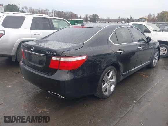 2007 Lexus LS 460 with VIN JTHBL46F675019182, listed as a IAAI auction lot 41024763 with 244,278 mi miles. Bid and sale history available at carsss.com. Image 4.