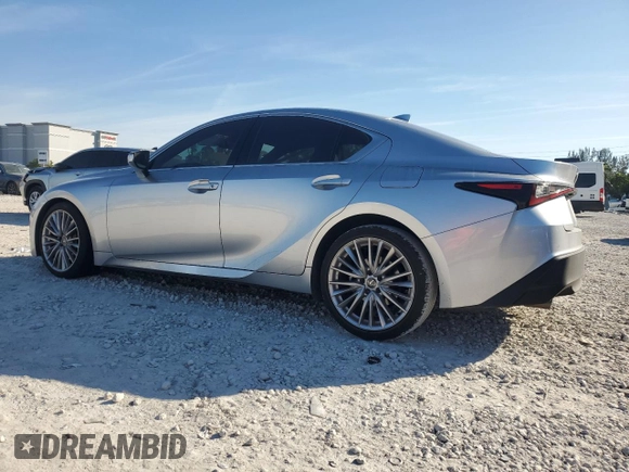 2023 Lexus IS 300 with VIN JTHDA1D28P5127204, listed as a Copart auction lot 42955265 with 8,791 mi miles and Non repairable. Bid and sale history available at DreamBid. Image 2.