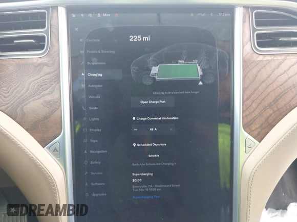 2016 Tesla Model X 70D with VIN 5YJXCBE24GF002020, listed as a IAAI auction lot 41799528 with 149,556 mi miles. Bid and sale history available at carsss.com. Image 17.
