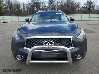 2017 Infiniti QX70 with VIN JN8CS1MU4HM142452, listed as a Copart auction lot 53064715 with 55,181 mi miles and Salvage Title. Bid and sale history available at carsss.com. Image 5.