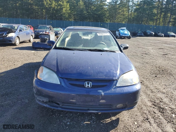 2001 Honda Civic EX with VIN 1HGEM22961L119335, listed as a Copart auction lot 46920775 with 257,675 mi miles and Salvage Title. Bid and sale history available at carsss.com. Image 5.