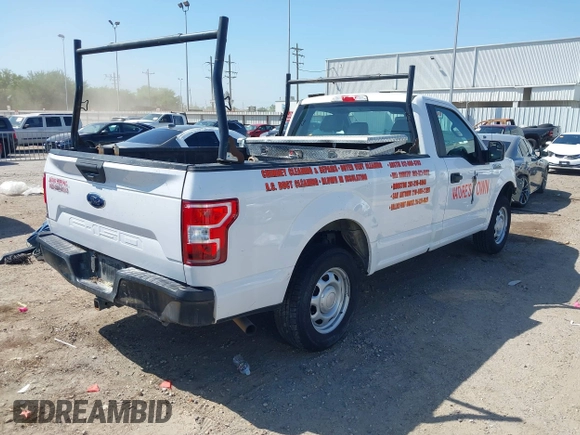 2019 Ford F-150 XL with VIN 1FTMF1CBXKKD47748, listed as a IAAI auction lot 41983277 with 120,933 mi miles. Bid and sale history available at carsss.com. Image 4.