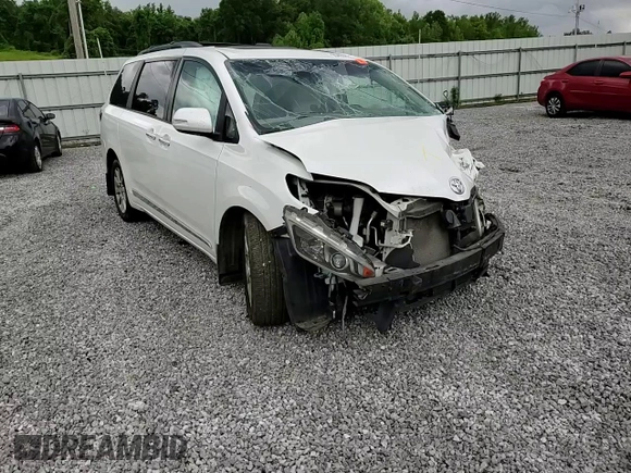 2015 Toyota Sienna XLE with VIN 5TDYK3DC7FS585748, listed as a Copart auction lot 55459495 with Not provided miles and Salvage title. Bid and sale history available at DreamBid. Image 14.