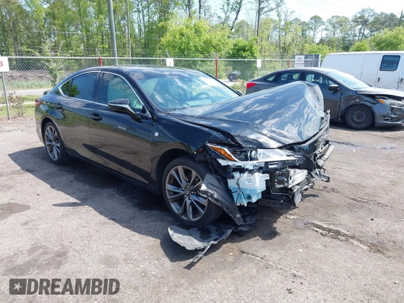 2021 Lexus ES with VIN 58AGZ1B10MU086770, listed as a IAAI auction lot 42022988 with 57,958 mi miles. Bid and sale history available at carsss.com. Image 1.