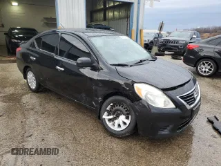 2014 Nissan Versa S with VIN 3N1CN7AP1EL839011, listed as a Copart auction lot 47817415 with 63,059 mi miles and Salvage Title. Bid and sale history available at DreamBid. Image 4.