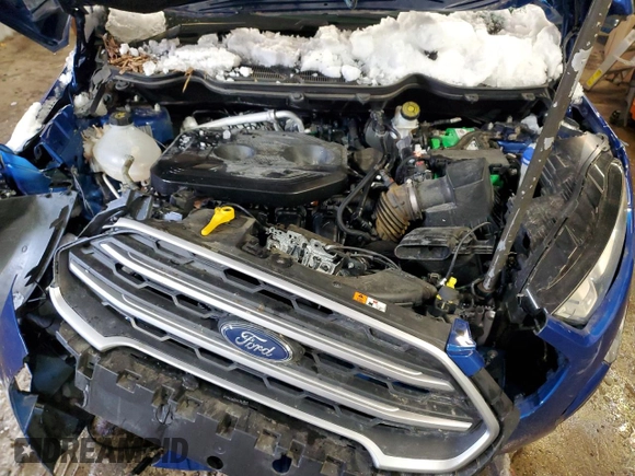 2019 Ford EcoSport SE with VIN MAJ6S3GLXKC265649, listed as a Copart auction lot 45130655 with 10,666 mi miles and Salvage Title. Bid and sale history available at carsss.com. Image 12.