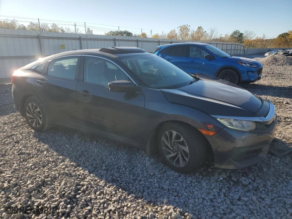 2018 Honda Civic Sedan EX with VIN 2HGFC2F76JH586249, listed as a Copart auction lot 81906974 with 146,710 mi miles and Salvage Title. Bid and sale history available at carsss.com. Image 4.