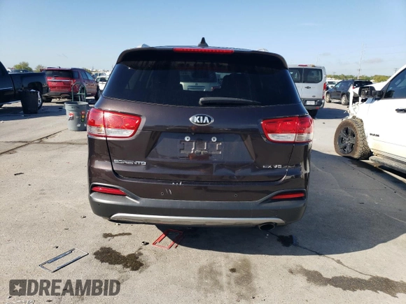 2017 Kia Sorento EX V6 with VIN 5XYPH4A57HG203109, listed as a Copart auction lot 50615625 with 133,500 mi miles and Clean Title. Bid and sale history available at carsss.com. Image 6.