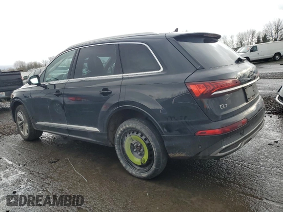 2023 Audi Q7 Premium z VIN WA1ACBF77PD007634, wystawiony jako Copart lot #44728525 z przebiegiem 24 019 mil mil oraz Szkoda całkowita • Salvage title. Historia ofert i sprzedaży dostępna na DreamBid. Obrazek 2.