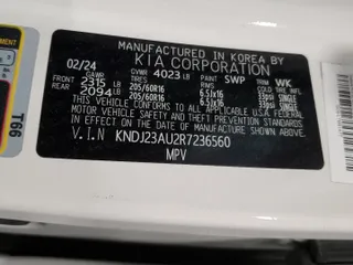 2024 Kia Soul LX with VIN KNDJ23AU2R7236560, listed as a Copart auction lot 41908805 with 15,301 mi miles and Non Repairable. Bid and sale history available at carsss.com. Image 12.