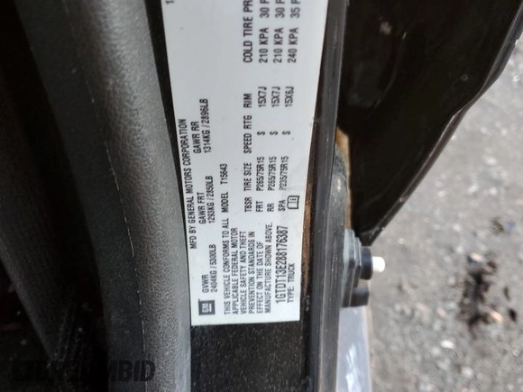 2008 GMC Canyon SLE2 with VIN 1GTDT13E288176387, listed as a Copart auction lot 84187194 with 200,076 mi miles and Salvage Title. Bid and sale history available at carsss.com. Image 14.