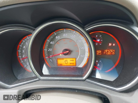 2009 Nissan Murano S with VIN JN8AZ18W89W111337, listed as a IAAI auction lot 41904557 with 194,264 mi miles. Bid and sale history available at carsss.com. Image 7.