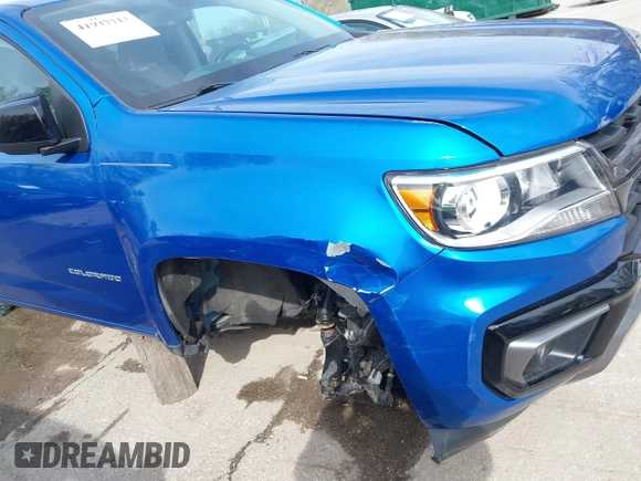 2021 Chevrolet Colorado 4WD Z71 z VIN 1GCGTDEN4M1212479, wystawiony jako IAAI lot #41937713 z przebiegiem 56 164 mil mil oraz . Historia ofert i sprzedaży dostępna na DreamBid. Obrazek 6.