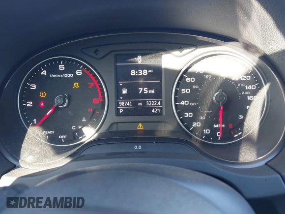 2019 Audi A3 Sedan Premium with VIN WAUBEGFFXK1019177, listed as a IAAI auction lot 41556134 with 98,741 mi miles. Bid and sale history available at carsss.com. Image 7.