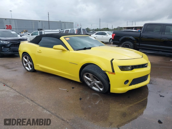 2015 Chevrolet Camaro LT with VIN 2G1FF3D3XF9221515, listed as a IAAI auction lot 41017371 with 118,438 mi miles. Bid and sale history available at carsss.com. Image 1.