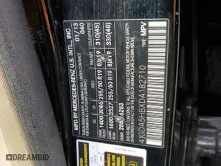 2013 Mercedes-Benz M-Class ML 350 with VIN 4JGDA5HBXDA182710, listed as a Copart auction lot 48494985 with 152,832 mi miles and Salvage Title. Bid and sale history available at carsss.com. Image 13.