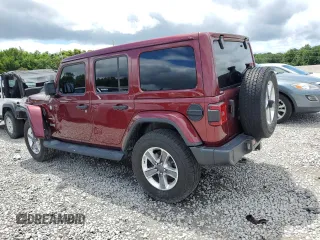 2021 Jeep Wrangler Unlimited Sahara High Altitude с VIN 1C4HJXEG7MW604145, выставлен на аукционе Copart как лот 61352514 с пробегом 55 459 миль миль и Списание • Salvage title. История ставок и продаж доступна на DreamBid. Изображение 2.