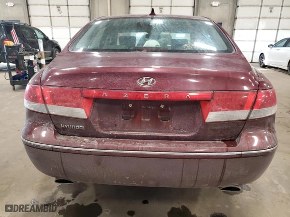 2009 Hyundai Azera GLS with VIN KMHFC46D39A372227, listed as a Copart auction lot 45176155 with 107,993 mi miles and Non Repairable. Bid and sale history available at carsss.com. Image 6.