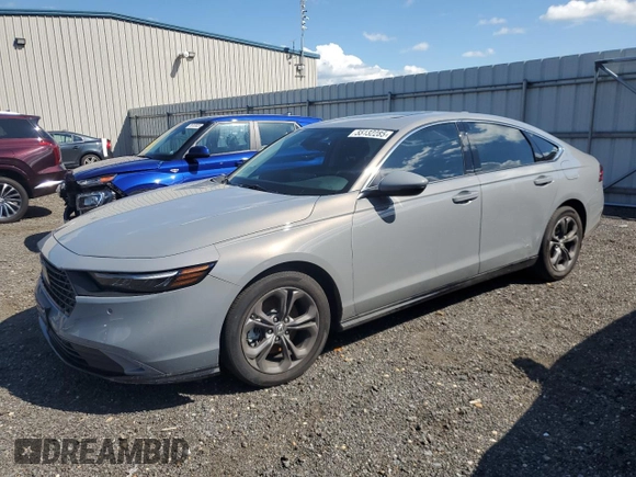 2025 Honda Accord EX-L with VIN 1HGCY2F61SA039210, listed as a Copart auction lot 55132285 with 1,977 mi miles and Salvage title. Bid and sale history available at DreamBid. Image 1.