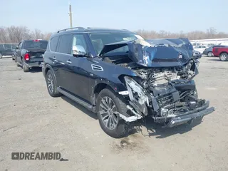 2020 Nissan Armada SL with VIN JN8AY2NDXLX017988, listed as a IAAI auction lot 41803358 with Not Provided miles. Bid and sale history available at carsss.com. Image 1.