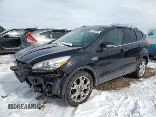 2016 Ford Escape Titanium with VIN 1FMCU9JX1GUB44723, listed as a Copart auction lot 45753105 with 124,118 mi miles and Salvage Title. Bid and sale history available at carsss.com. Image 1.