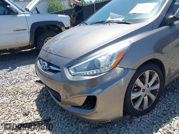 2014 Hyundai Accent GLS with VIN KMHCU4AE7EU736691, listed as a IAAI auction lot 42054514 with 80,715 mi miles and . Bid and sale history available at carsss.com. Image 15.