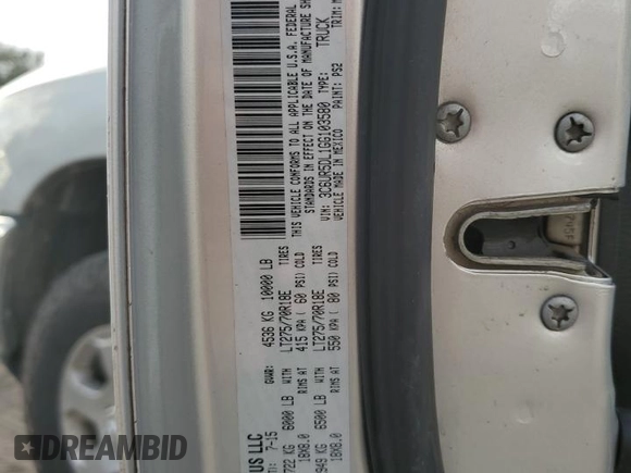2016 Ram 2500 Big Horn with VIN 3C6UR5DL1GG103580, listed as a Copart auction lot 84810674 with 172,558 mi miles and Non repairable. Bid and sale history available at DreamBid. Image 13.